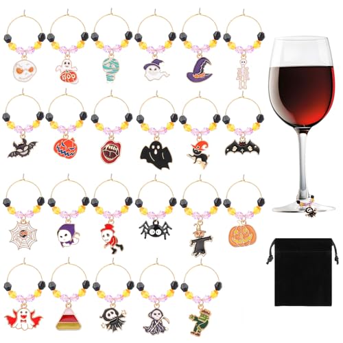 Halloween Wine Glass Charms Set