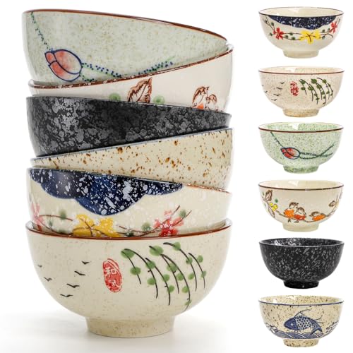 Set of Hand-Painted Porcelain Bowls