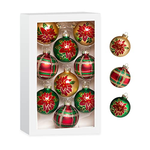 Handblown Glass Ornament Compilation in Festive Colors