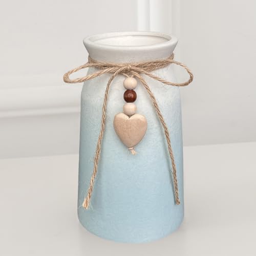 Handmade Ceramic Vase in Azure Tones