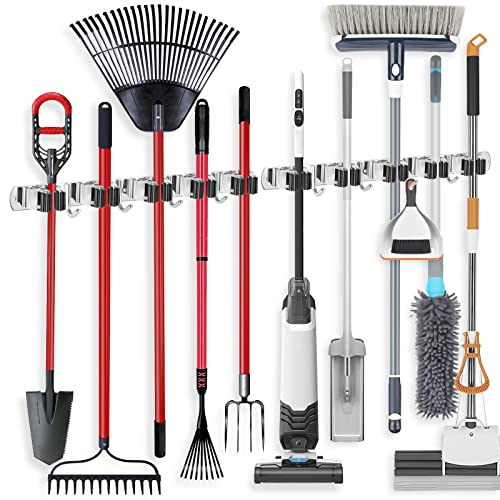 Sturdy Wall-Affixed Mop and Broom System