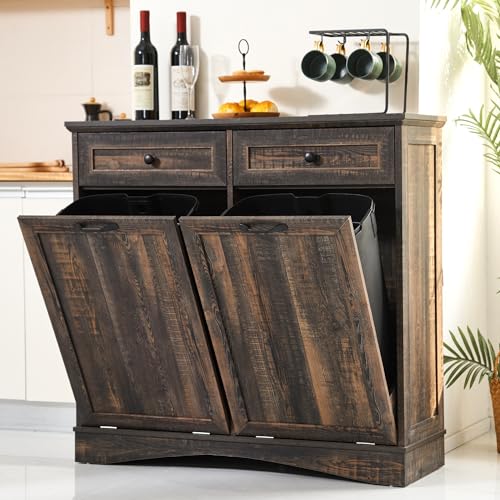 Hidden Trash and Recycling Bins