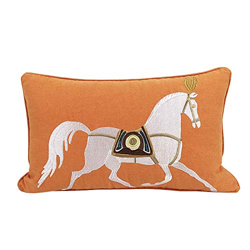 Horse Motif Throw Pillow