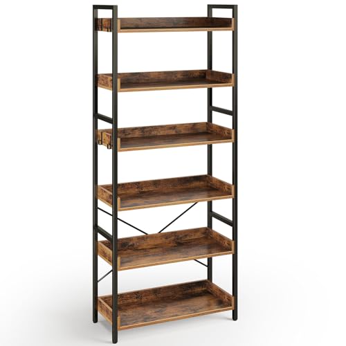 Industrial Metal and Wood Bookshelf