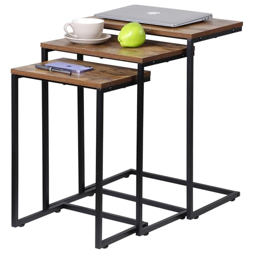 Modern Industrial Nesting Tables Set