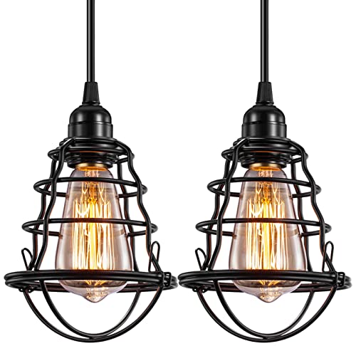 Industrial Wire Cage Hanging Lamps