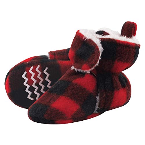 Infant Soft Black and Red Booties
