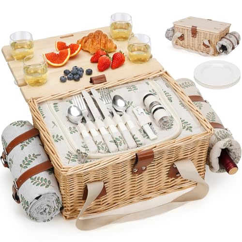 Insulated Picnic Basket Set