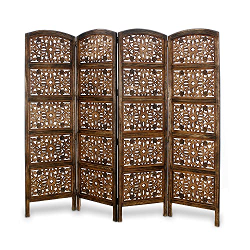 Timber Room Divider with Complex Artistry