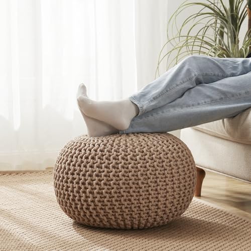 Knitted Pouf Ottoman