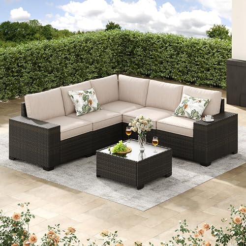 L-shaped Outdoor Sofa Set