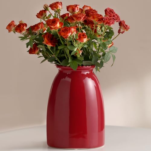 Large Red Porcelain Vase