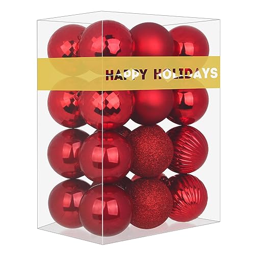 Collection of Large Crimson Holiday Ornaments