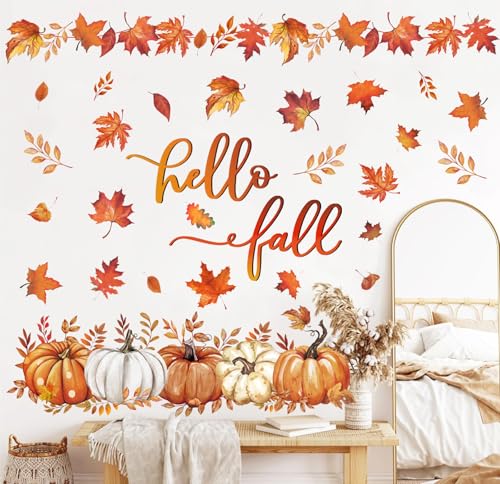 Leaf and Pumpkin Wall Decals