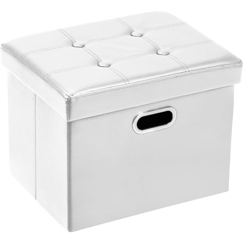 Leather Storage Ottoman with Lid