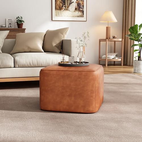 Leather Upholstered Ottoman