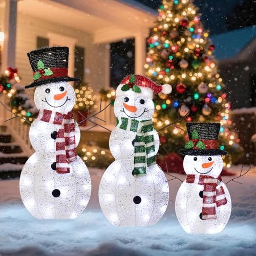 Luminous Snowman Figure