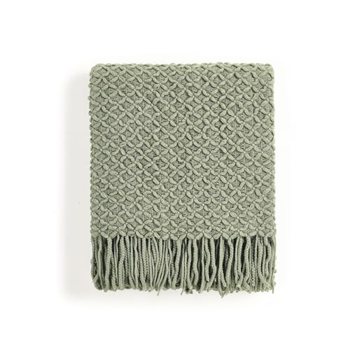 Textured Linen Throw Blanket