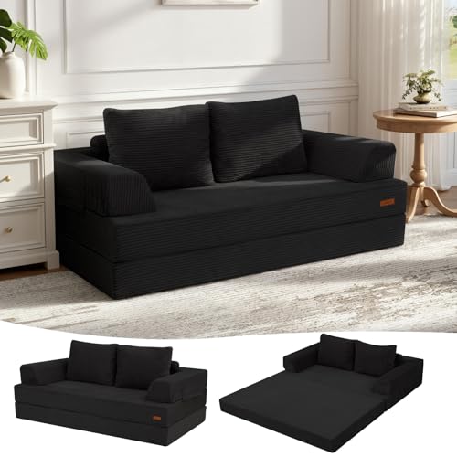 Low Profile Floor Sofa with Plush Cushions