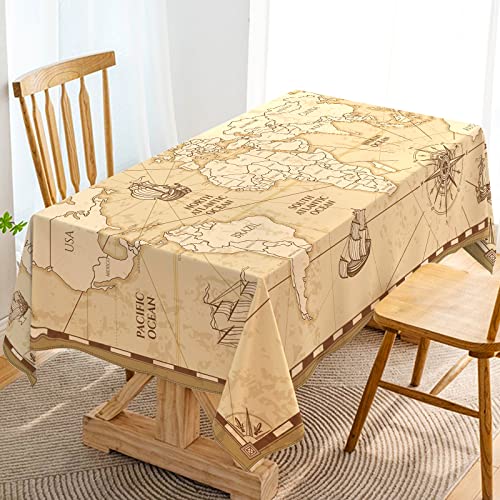 Map-Themed Tablecloth