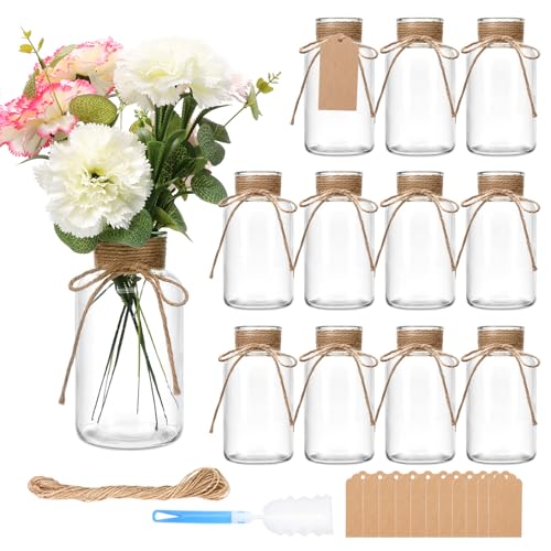 Mason Jar Vases with Flowers