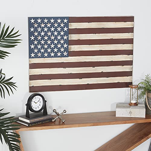 Metal American Flag Wall Sculpture