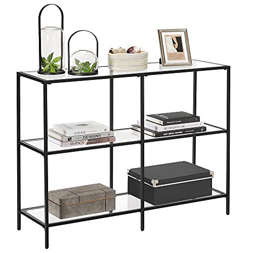 Metal Frame Table with Shelves
