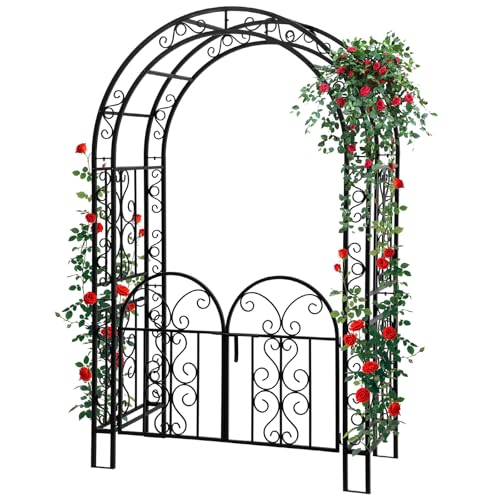 Metal Trellis Arbor with Gate