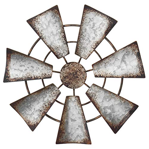 Large Metal Windmill Wall Art