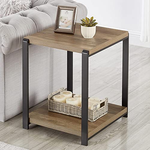 Metal and Wood Side Table