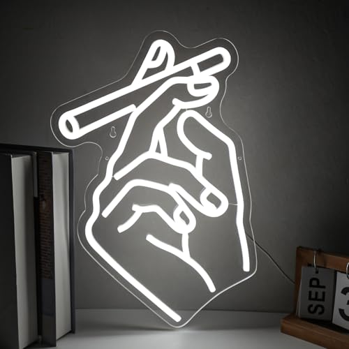 Minimalist Hand Neon Wall Art