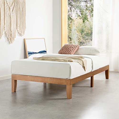 Minimalist Low Bed Frame with Wooden Slats