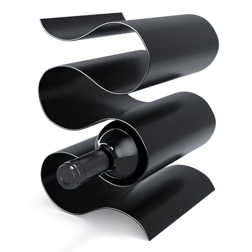 Minimalist metallic wine shelf