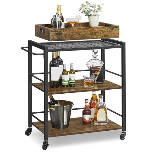 Mobile Serving Cart with Wheels