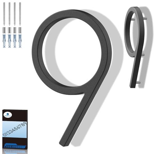 Modern Black Metal House Numbers