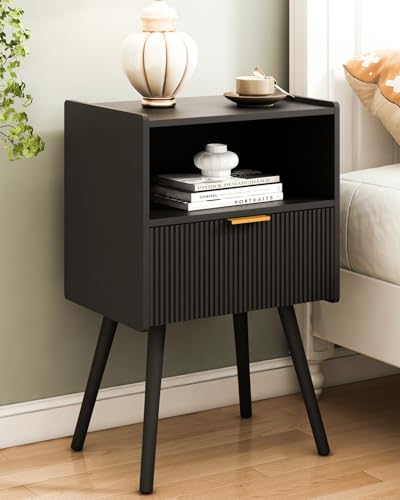 Modern Ebony Bedside Table
