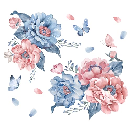 Modern Navy and Rose Wall Stickers