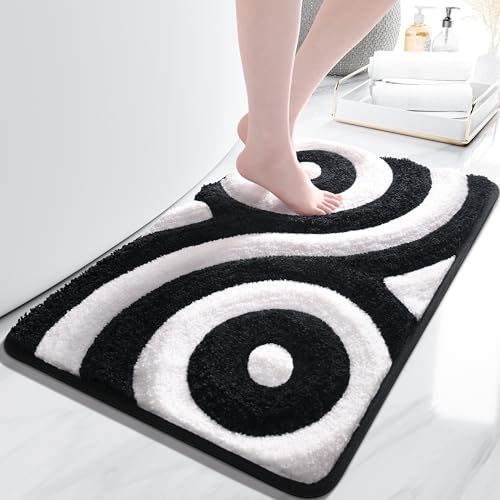 Monochrome Geometric Bath Rug