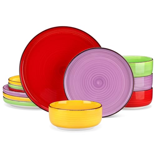 Multi-Colored Dinnerware Set