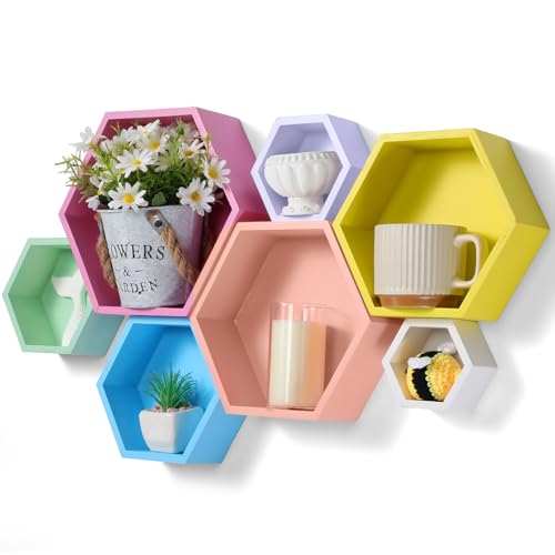 Multicolor Floating Shelf Set