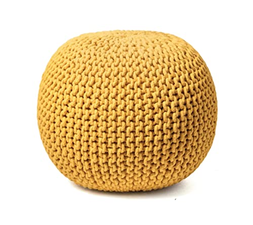 Muted Gold Pouf Ottoman