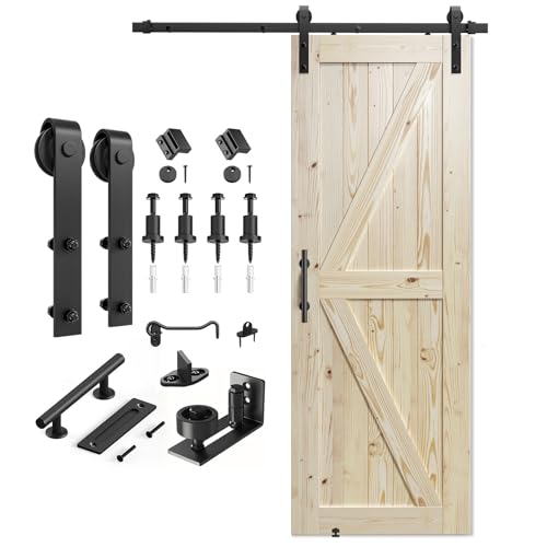 Natural Wood Barn Door Kit