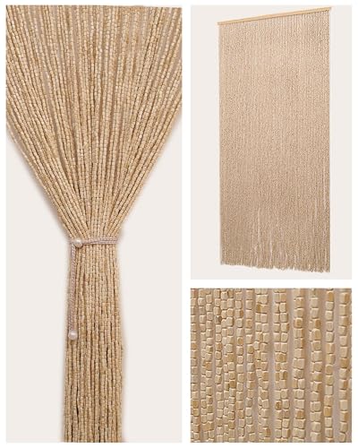 Natural Wood Bead Curtains