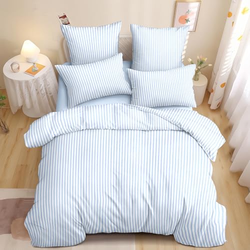 Nautical Blue and White Duvet Cover Set