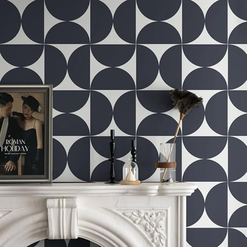 Navy Blue Geometric Wallpaper