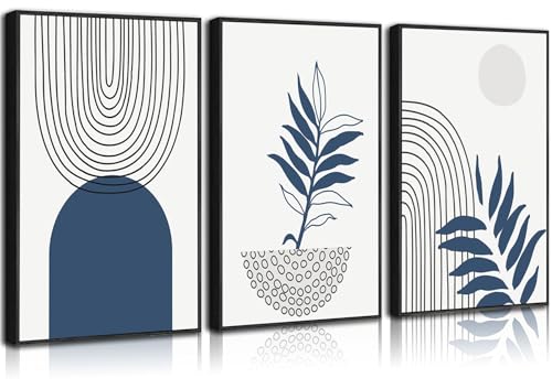 Navy Blue Landscape Print