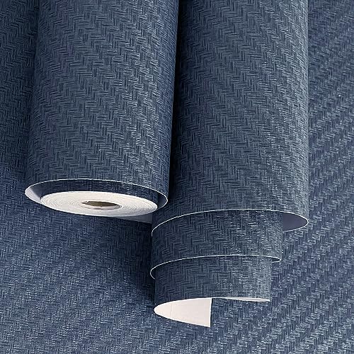 Navy Textured Wallcovering Roll