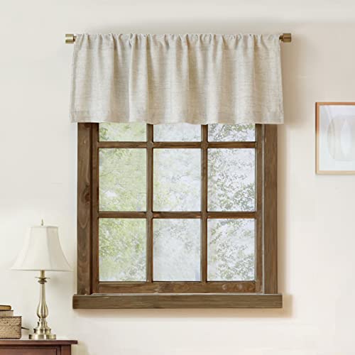 Neutral Linen Valance for Sliding Doors