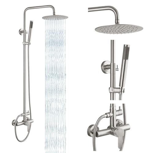 Wall-Mounted Outdoor Shower Fixture