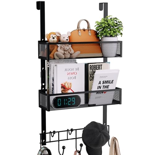 Over-the-Door Storage Basket Rack